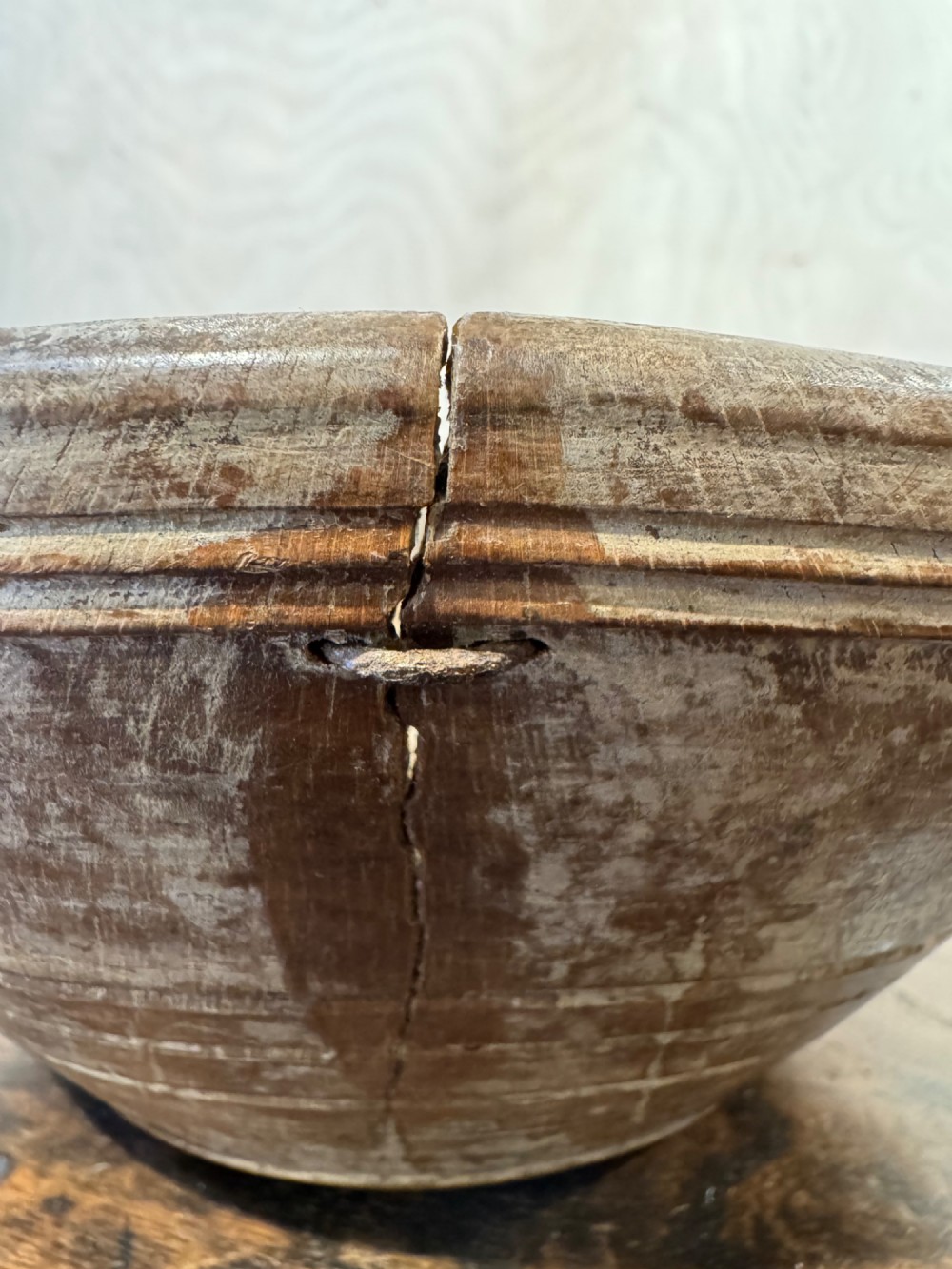 Antique Wooden Bowl View VI