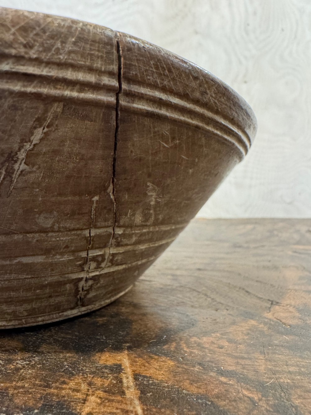 Antique Wooden Bowl View X