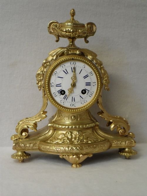 French Gilt Mantel Clock