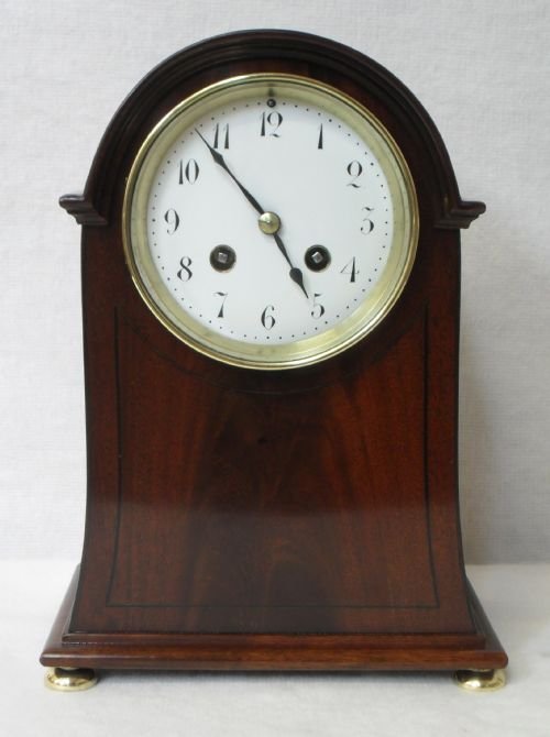 Edwardian Mahogany Mantel Clock
