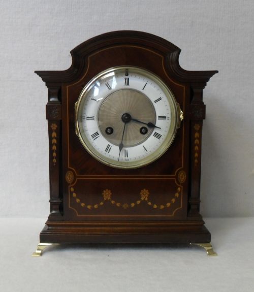 Edwardian Inlaid Mantel Clock