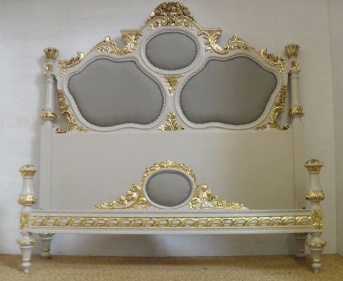 Italian Painted and Gilt King Size Bed
