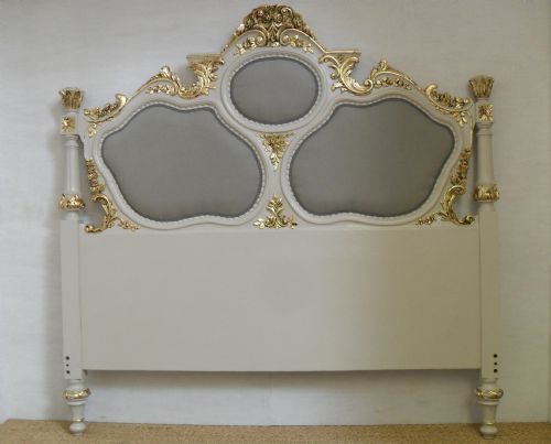 fig 1. Italian Painted and Gilt King Size Bed