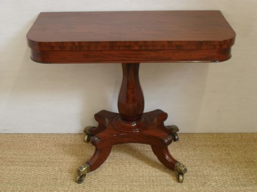 Mahogany Fold Over Tea Table