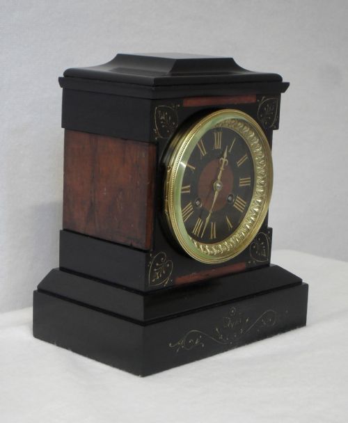 fig 1. Black Slate Mantel Clock