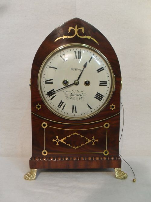 Mahogany and Brass Inlaid Bracket Clock