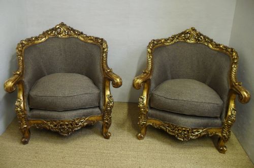 Pair of Italian Tub Chairs