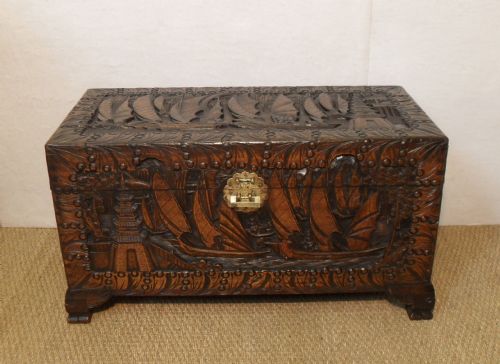 Oriental Camphor Wood Chest