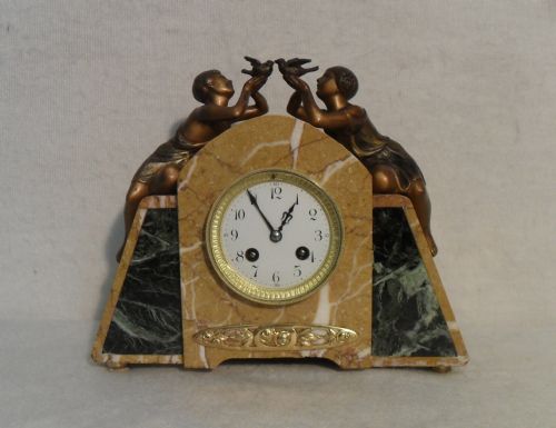 Art Deco Marble Mantel Clock