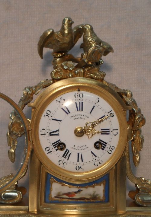 fig 1. French Ormolu and Gilt Mantel Clock