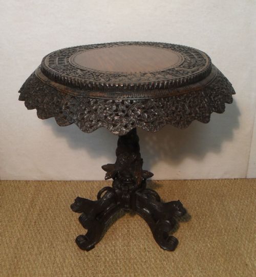 Burmese Rosewood Occasional Table