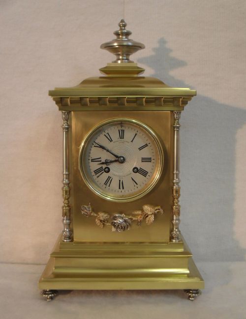 French Brass Mantel Clock