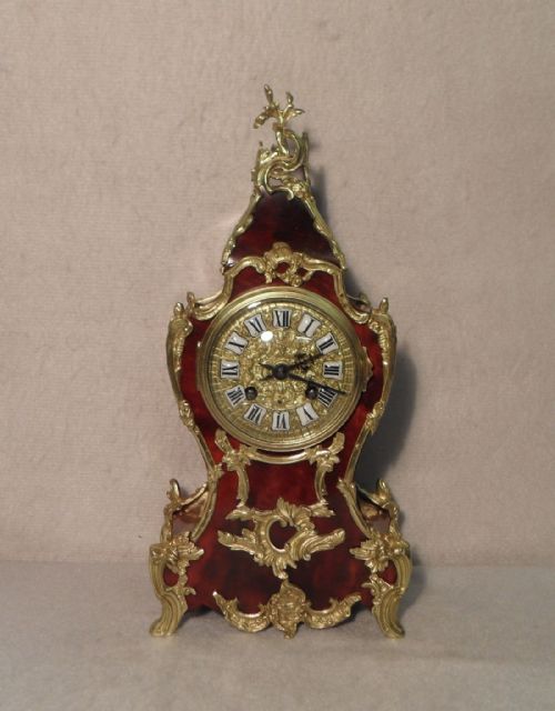 French Tortoise Shell Mantel Clock