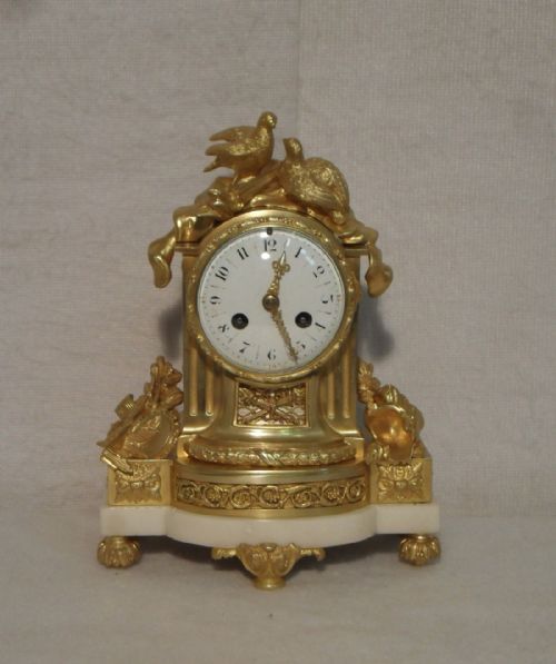 French Bronze Gilt Mantel Clock