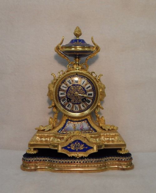 French Bronze Gilt Mantel Clock
