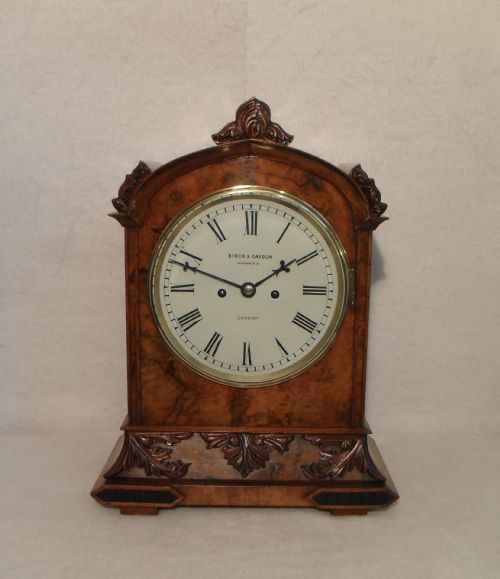 English Victorian Walnut Bracket Clock