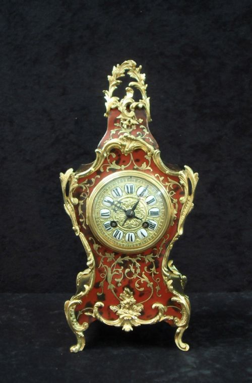 French Louis Xv Style Boulle Mantel Clock