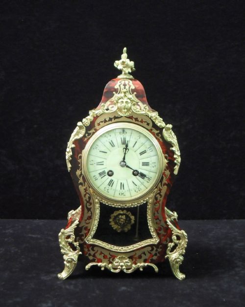 French Louis Xv Style Boulle Mantel Clock