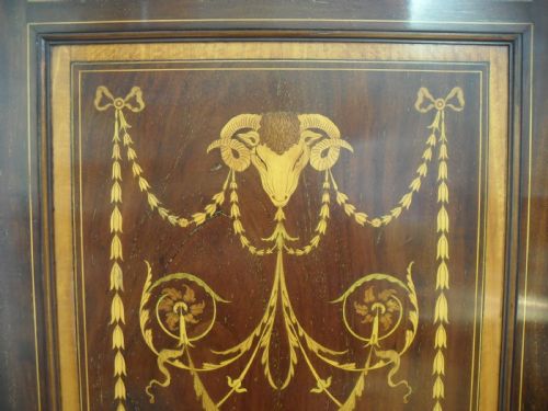 fig 2. Edwardian Sheraton Revival Wardrobe Attributed to Gillows
