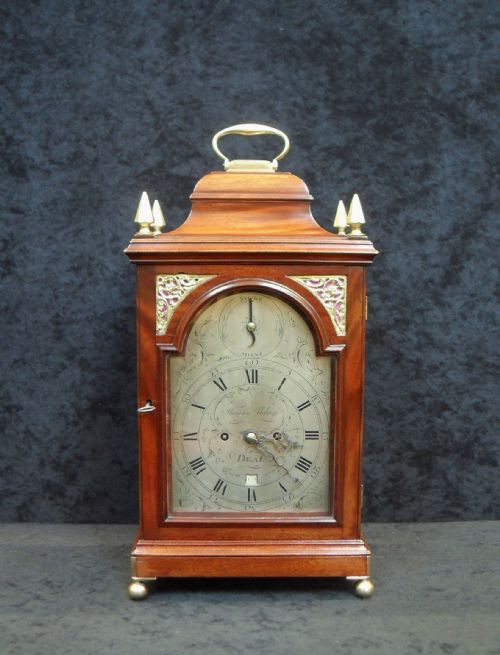 fig 1. George III Figured Mahogany Bracket Clock
