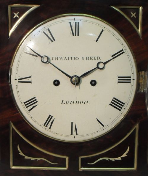 fig 1. Georgian Mahogany and Brass Inlaid Bracket Clock by Thwaites & Reed