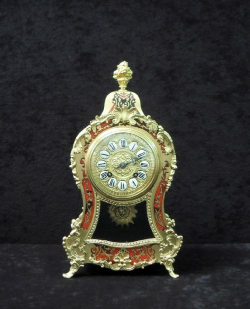 French 19th Century Louis Xv Style Boulle Mantel Clock