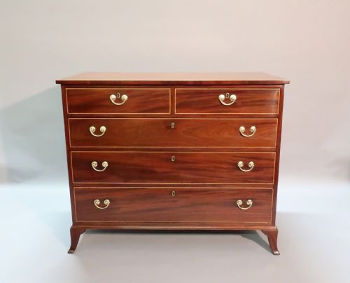 Georgian Figured Mahogany Chest of Drawers