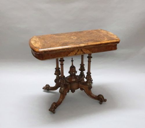 Victorian Burr Walnut Side Table