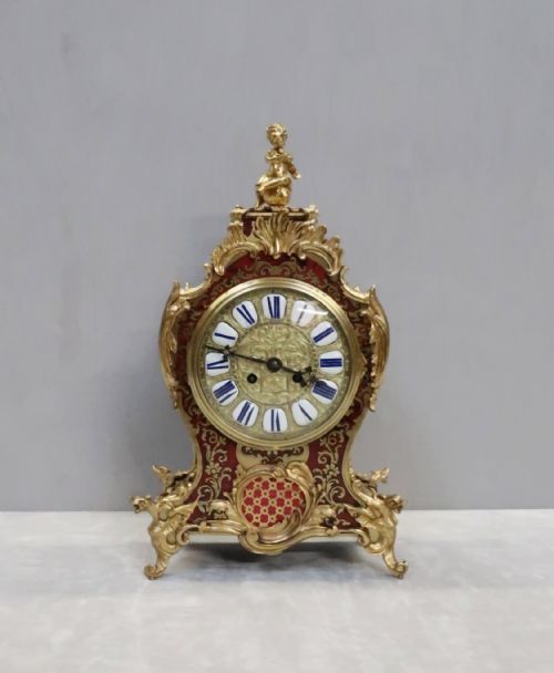 fig 1. French Louis Philippe Boulle Mantel Clock by Louis Japy Fils
