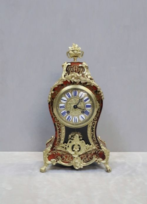 fig 1. French Louis XV Style Boulle Mantel Clock by Japy Freres