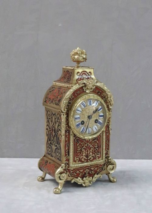 French Louis Xiv Style Boulle Mantel Clock