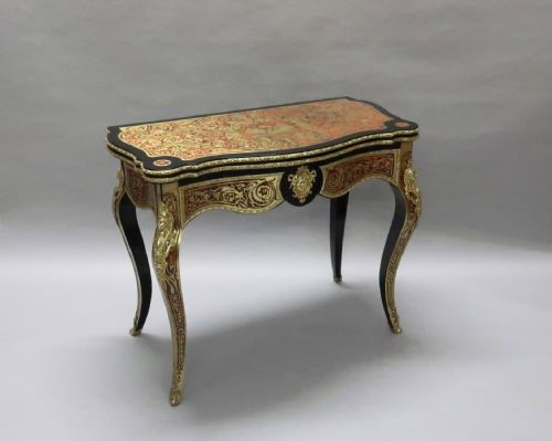 French Napoleon III Louis Xv Style Boulle Games Occasional Table
