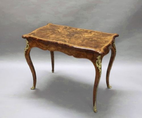 Victorian Burr Walnut Games Occasional Table Attributed to Gillows