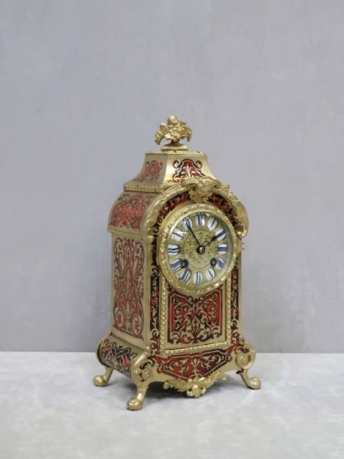 French 19th Century Louis Xiv Style Boulle Mantel Clock