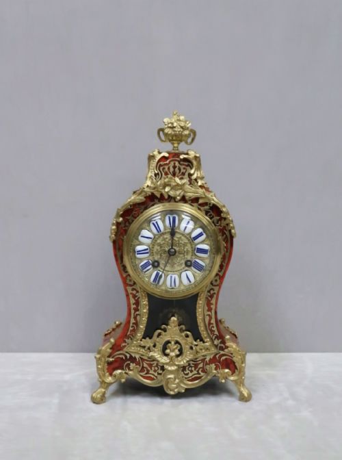 fig 1. French Louis XV Style Boulle Mantel Clock by Japy Freres
