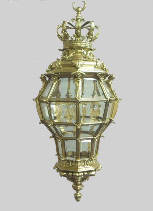 Late 19th Century French Bronze Gilt Versailles Lantern