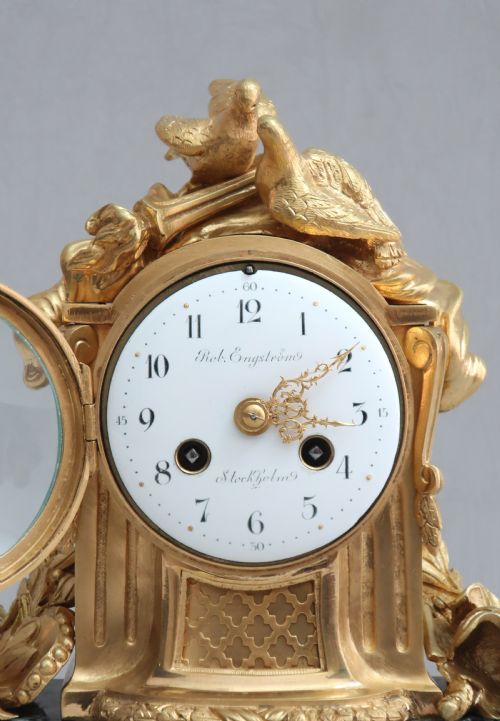 fig 1. French Napoleon III Bronze Gilt Mantel Clock by Vincenti