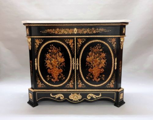 French Marquetry Side Cabinet Attributed to Joseph Cremer