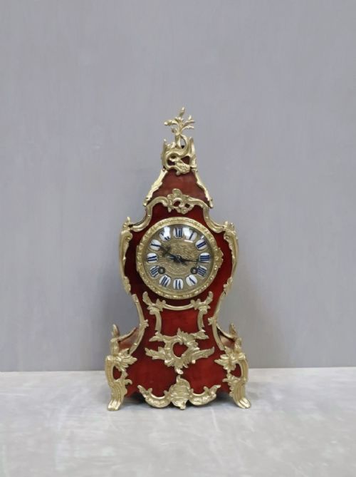 fig 1. French Belle Epoque Tortoise Shell Mantel Clock by L.P Japy