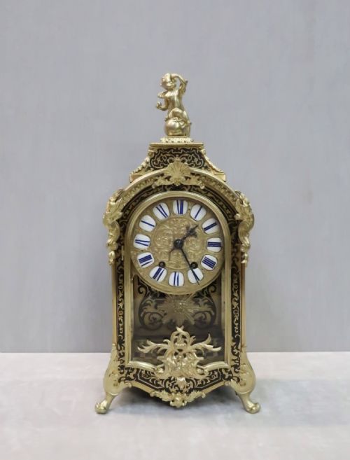 fig 1. French Napoleon III Louis XIV Boulle Mantel Clock by Vincenti