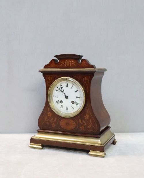 fig 1. French Belle Epoque Rosewood Mantel Clock by A.D Mougin