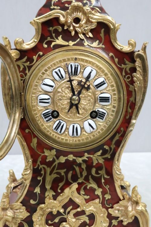 fig 1. French Louis XV Style Boulle Mantel Clock by Japy Freres