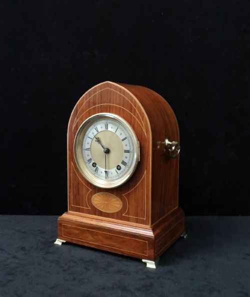 fig 1. German Rosewood Ting Tang Mantel Clock by W&H