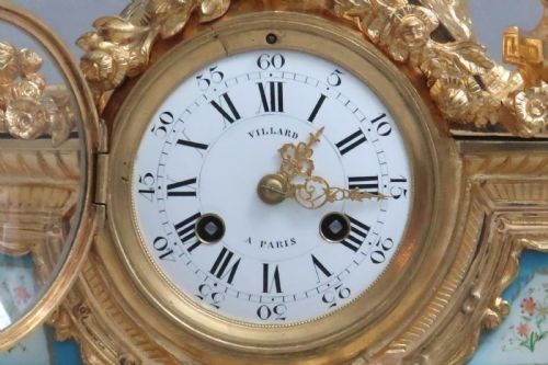 fig 1. French Napoleon III Bronze Gilt and Porcelain Mantel Clock