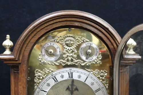 fig 2. German Oak Westminster Chime Bracket Clock by W&H