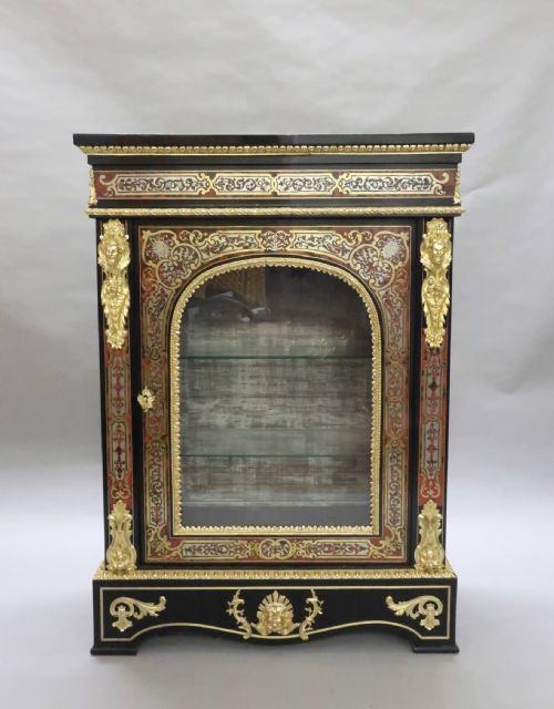 fig 1. Pair of English Victorian Boulle Side Cabinets