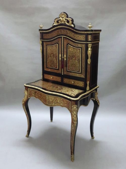 French 19th Century Louis Xv Style Boulle Dressing Table