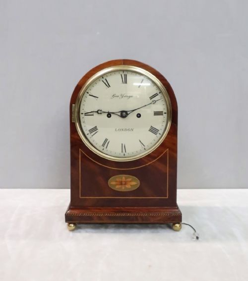 fig 1. English Regency Mahogany Table Clock by George Yonge
