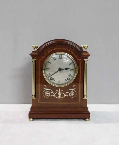 fig 1. German Mahogany Mantel Clock by Winterhalder and Hofmeier