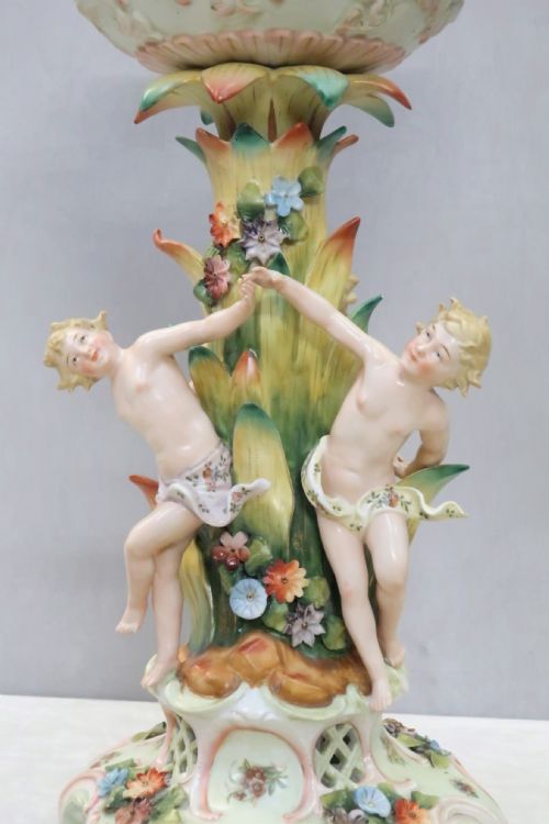 GERMAN SAXONY PORCELAIN FRUIT CENTREPIECE - ADDITIONAL PHOTO 1